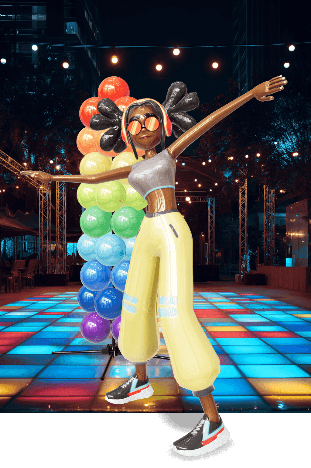 Configurador de colores 3D PilaMania – diseña tu propia decoración con globos