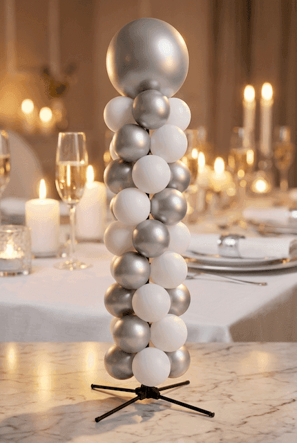 Decoración de globos PilaMania perfecta tanto en la boda como 25 años después