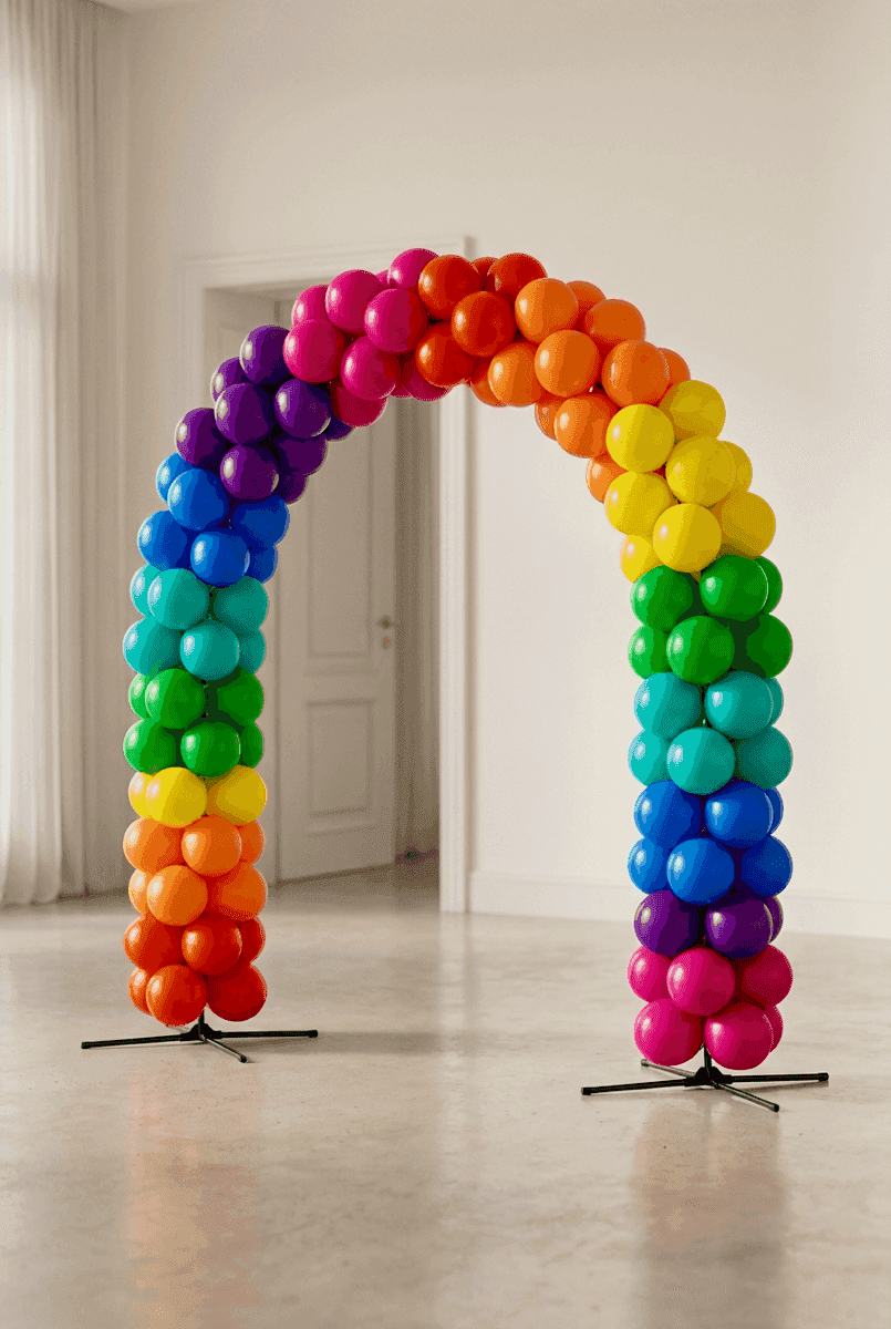 Arco de globos redondo clásico PilaMania - forma curva elegante