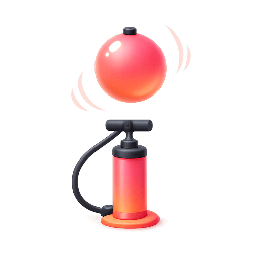 Globo inflándose con bomba de bicicleta - fácil sin helio
