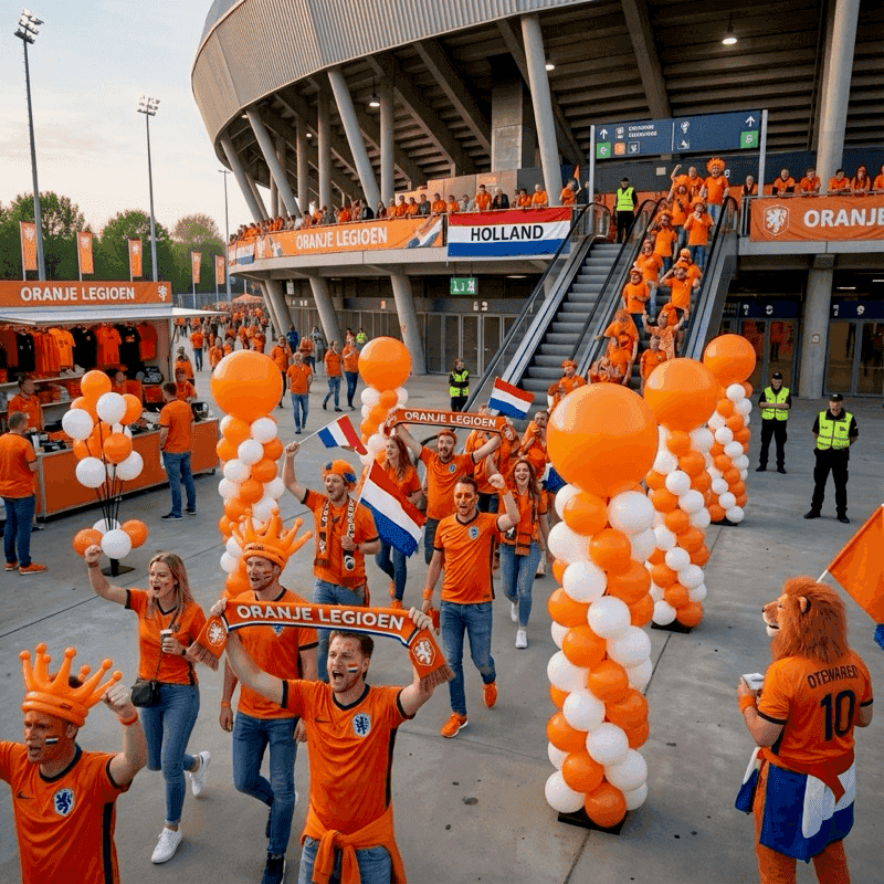 Altos pilares de globos como declaración decorativa