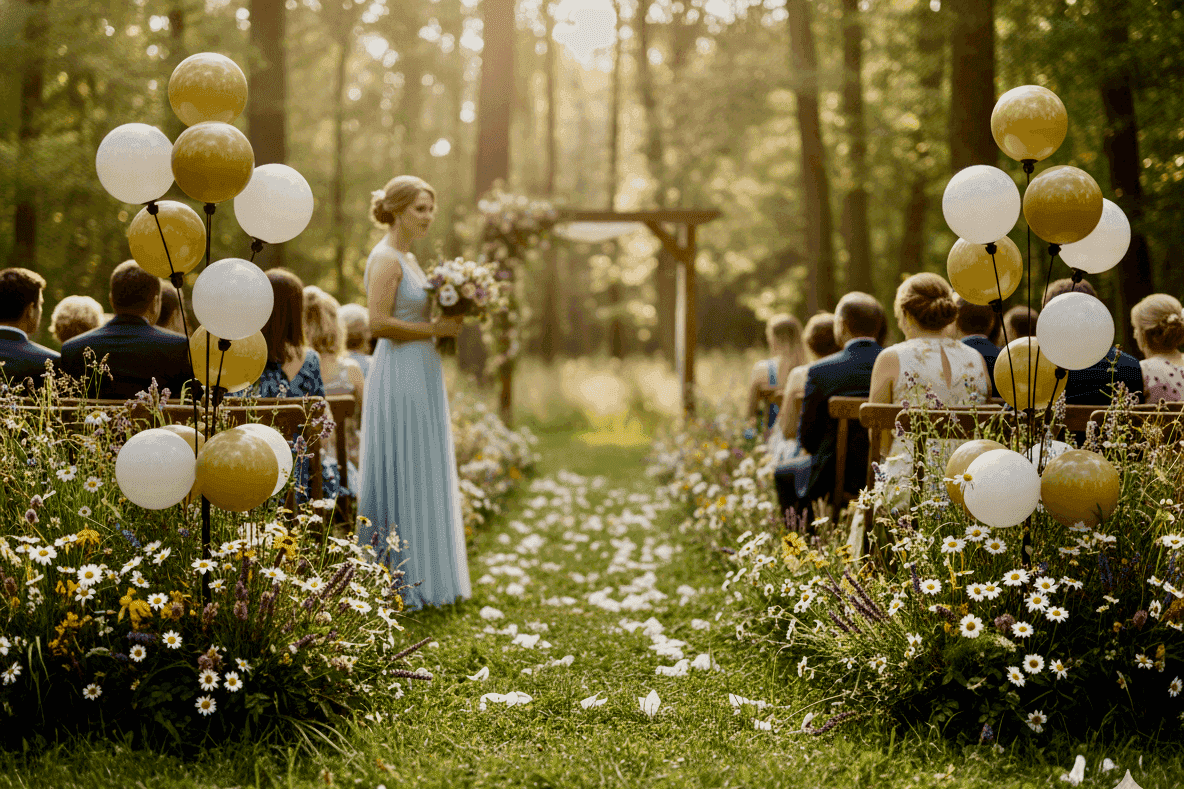 Soporte publicitario con globos como centro de mesa para eventos de cena, mesas de cóctel y networking