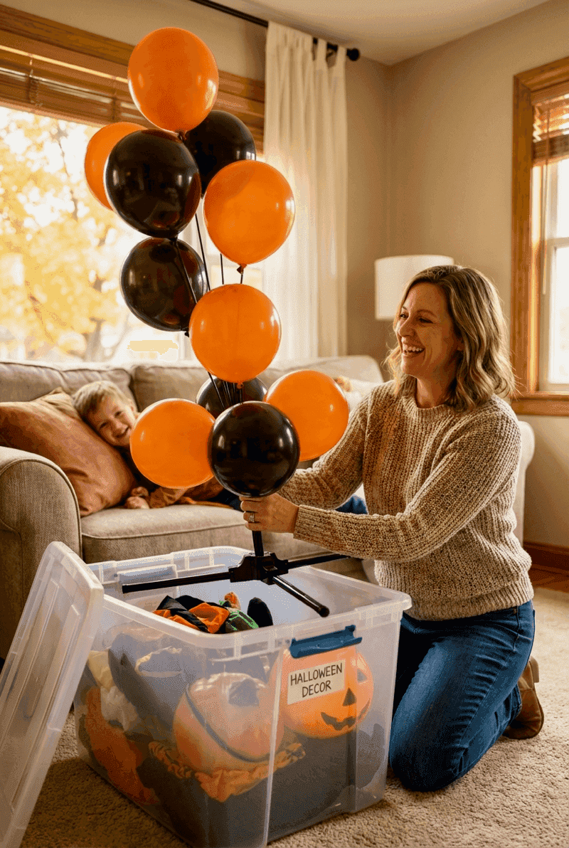 Decoración de globos de Halloween reutilizable que se usa año tras año