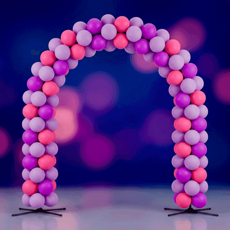 Majestuoso arco de globos como decoración espectacular de entrada para eventos