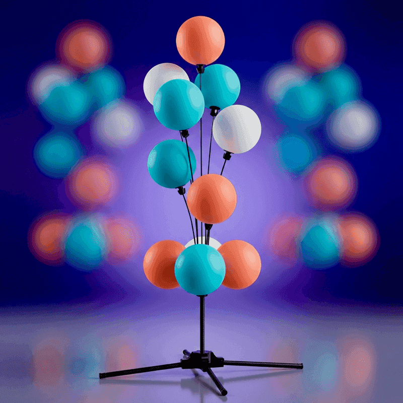 Espectacular fuente de globos como pieza central de decoración