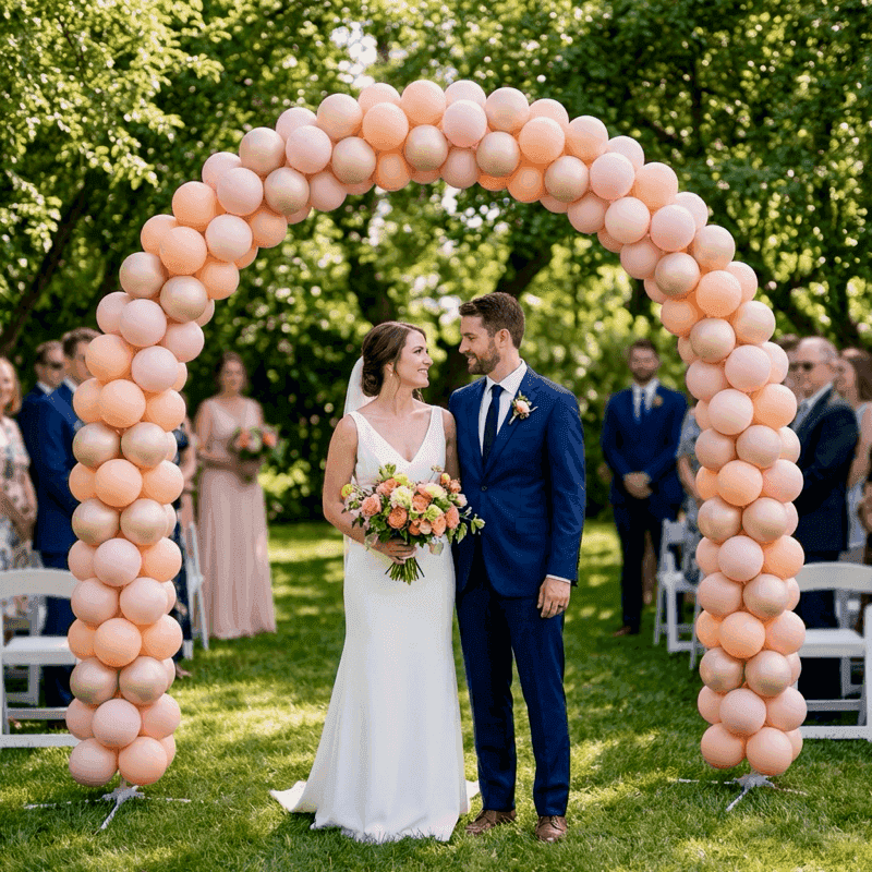 Decoración de globos para boda – arco de globos PilaMania