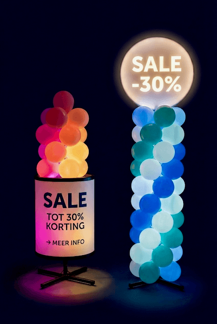 Decoraciones PilaMania con iluminación LED integrada