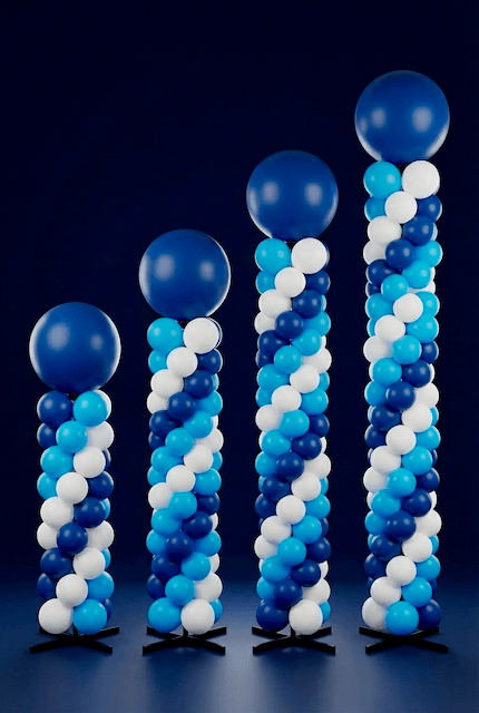 Decoración con globos escalable en diferentes formatos