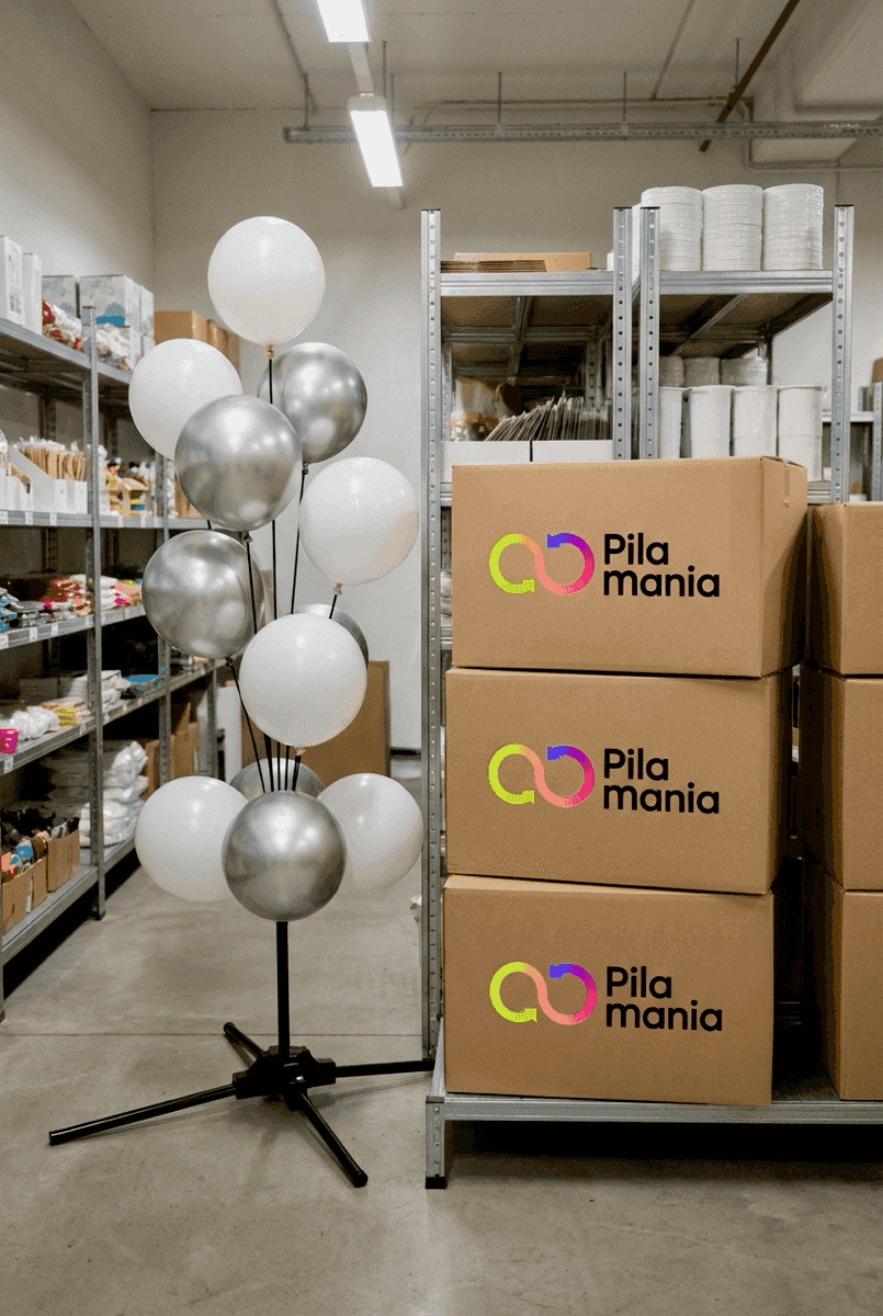Decoración compacta PilaMania almacenada en un pequeño espacio de almacenamiento